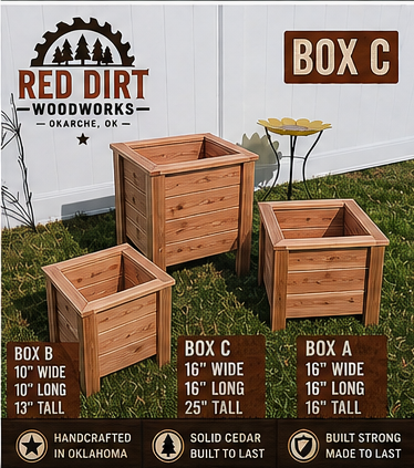 Cedar Planter Boxes - Custom Sizes – Red Dirt Woodworks